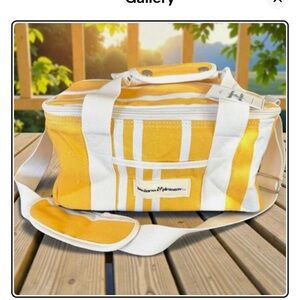 Business & Pleasure CO Cooler  Yellow & White